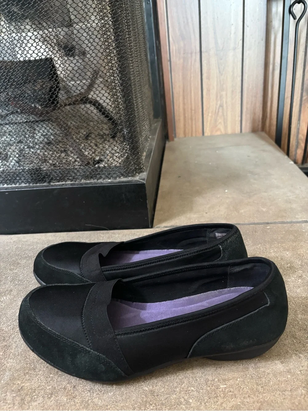 Skechers Relaxed Fit: Career - 9 To 5 Suede black slip on comfort shoe size 10